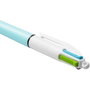 BIC Bolígrafo 4 Colores Fun Pastel Cuerpo Azul